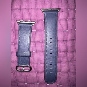 dark blue leather apple watch band 42mm 44mm 45mm 49mm NWOT